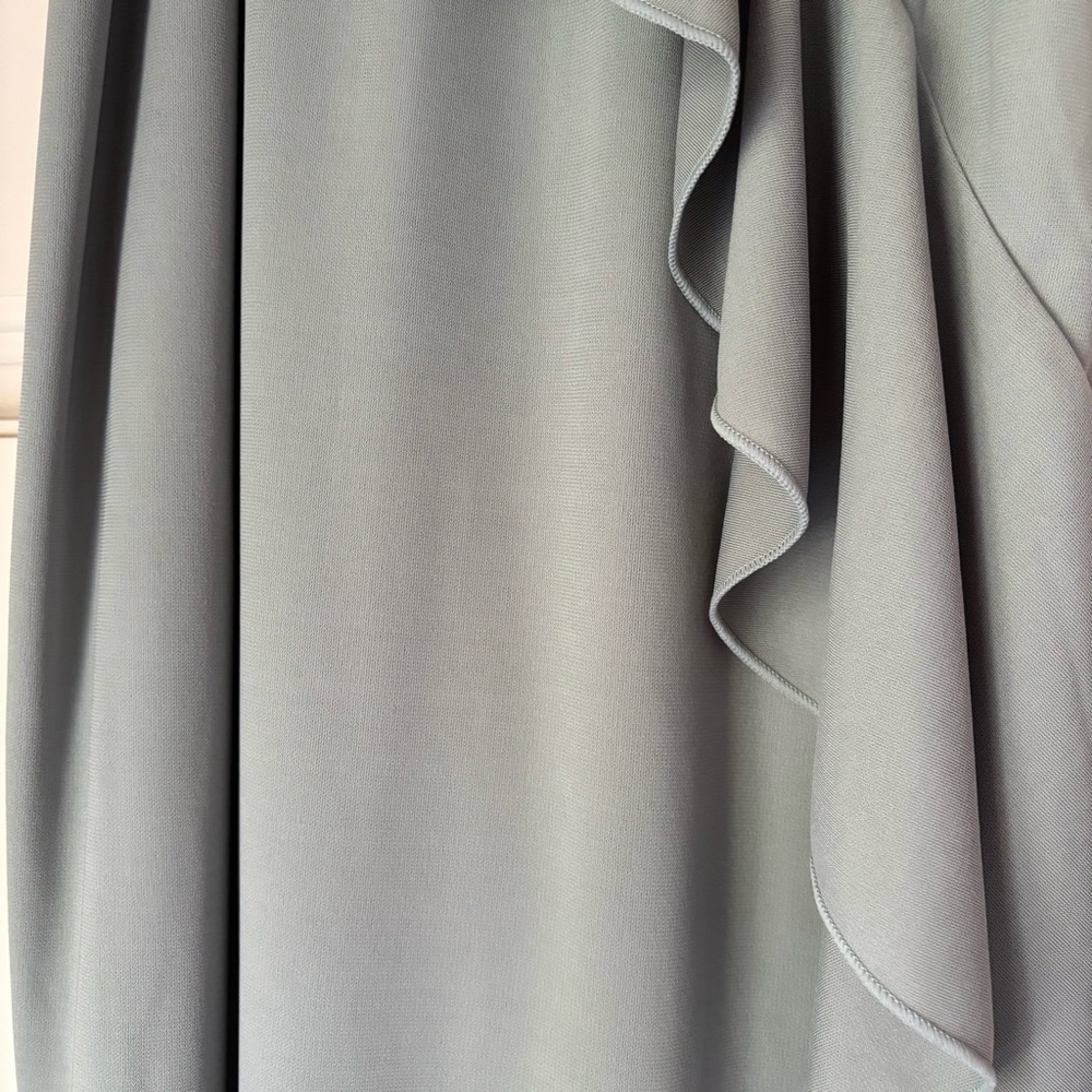 H&M Light Blue-Grey Flounce-Detail Slip Dress - Picture 8 of 11